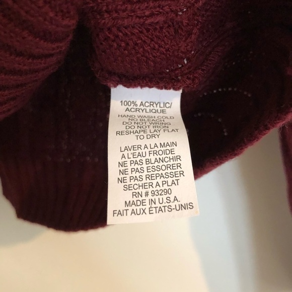 Cotton Emporium Burgundy Girls Sweater M - Picture 4 of 5